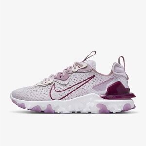 Nike React Vision Size 5.5 Womens Venice Sangria Amethyst Sneakers CI7523 500